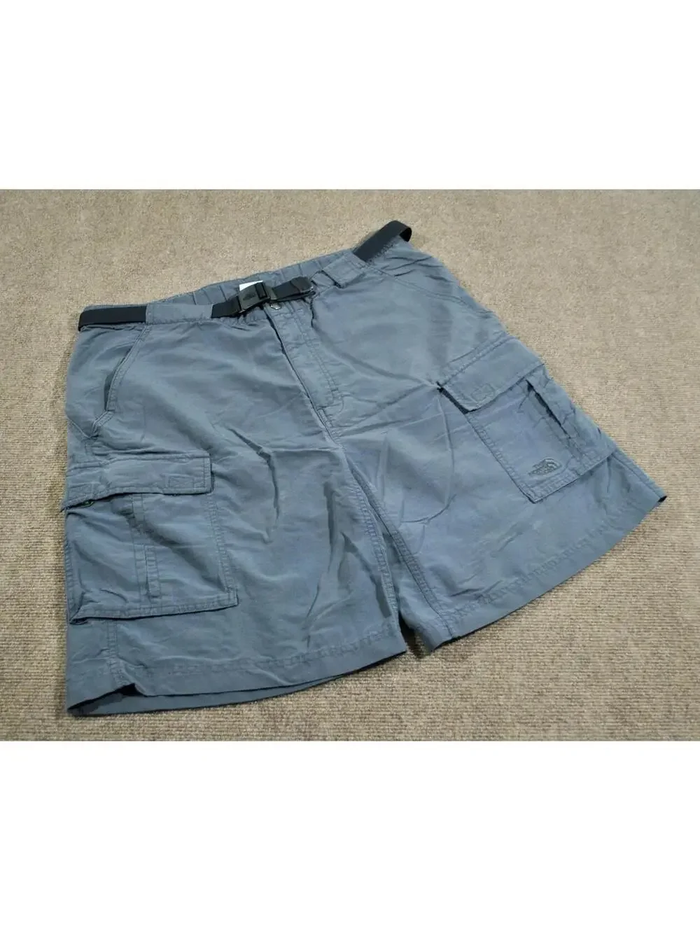 The North Face Mens Hiking Outdoors Athletic Beach Gray Belt Shorts Size Large